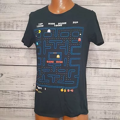 Pac-Man T Shirt Adult Medium Black Retro Video Arcade Game Screen Shot Ghosts • $13.49
