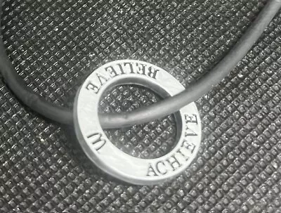 McDonald's Believe Achieve Arch Circle Pendant 18  Soft Cord Necklace • $7.22