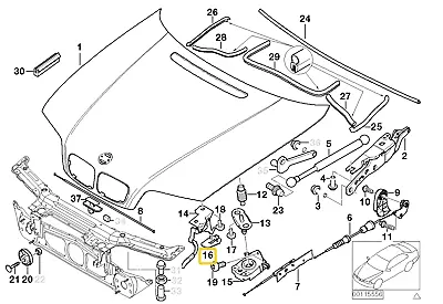 Hood Catch End Support For BMW E-46 • $15.75