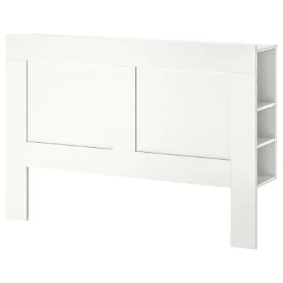 IKEA BRIMNES Headboard With Storage Compartment 146x28x111 Cm White • £115.58