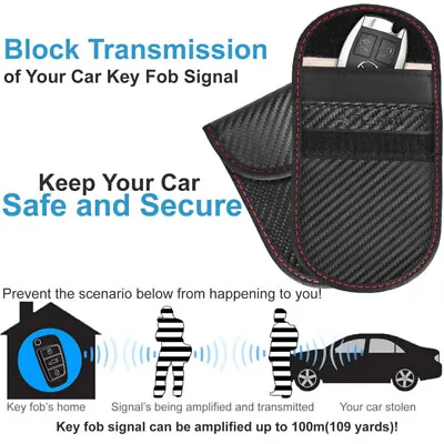For Car Keyless Entry - Faraday Pouch - RFID & NFC Signal Blocking Wallet Case • $14.91