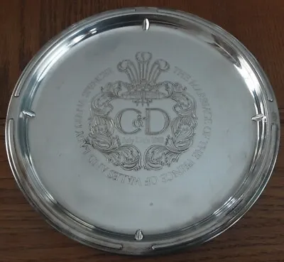 Charles & Diana Wedding Silver Plated Platter / Plate By Falstaff England • £3.99