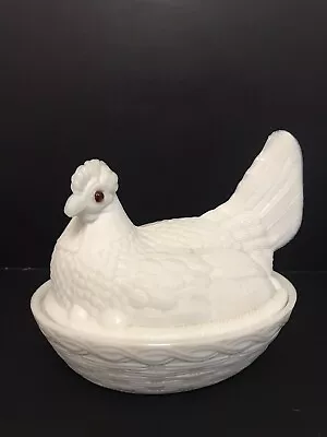 Atterbury Milk Glass Hen On Nest • $12.50