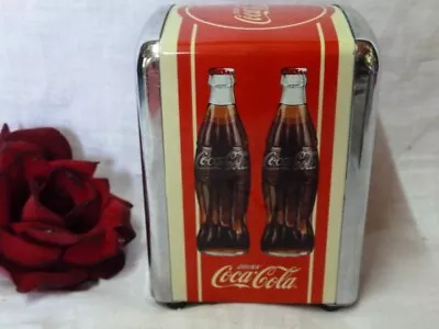 Retro Official Licensed Coca Cola Napkin Holder  Dispenser Unused  Stainless • £14.50