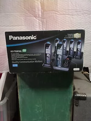 Panasonic 3-Handset Cordless Phone Answering Machine KX-TG8166 Complete In Box • £10