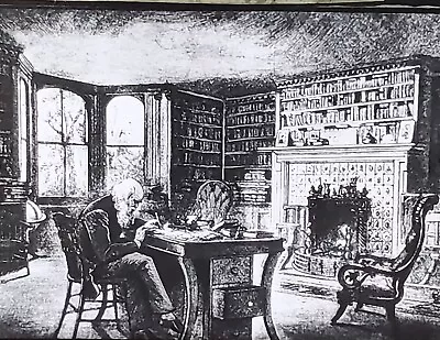 William Cullen Bryant In His Study C1929 Magic Lantern Glass Slide • $6.95