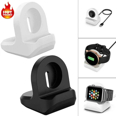 $6.22 • Buy Silicone Station Charger For Apple Watch IWatch Charging Holder Dock Desk Stand