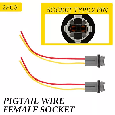 Universal Pigtail Wire Female Socket T10 194 PGS Front Side Marker Light Plug • $9.99