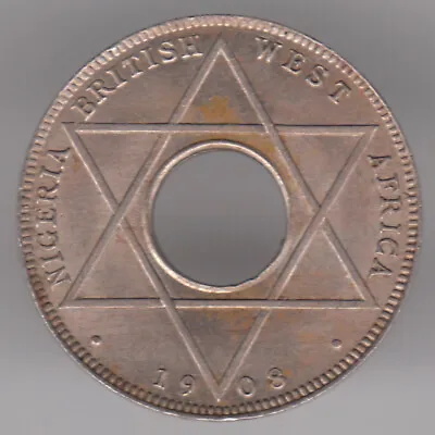 £5.20 • Buy British West Africa - Nigeria 1/10th Shilling 1908 Copper-nickel Coin - Star