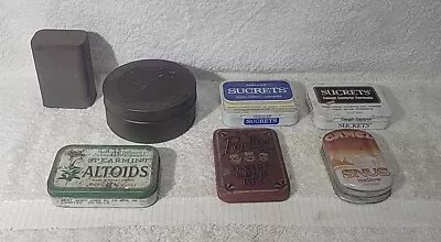 Vintage Advertising Tin LOT OF 7 Old Empty Small Tins For Antique Display READ!! • $10
