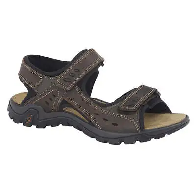 Mens Sports Sandal Leather Soft Italian Hook & Loop Straps Imac • £60