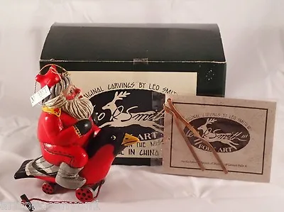 Leo Smith Cardinal On Santa Red Bird Orn. Midwest #994 NEW IN NEVER OPENED BOX • $25.95