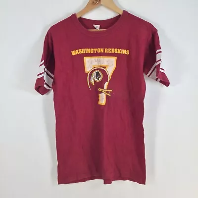 VINTAGE Champion Washington Redskins Mens T Shirt Size L Slim Fit Red 054108 • $35.93