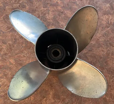 USED 48-825914A40 Quicksilver Mercury Trophy SS 14 X 26P 4 Blade Propeller • $181.07