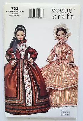 Vogue Craft Pattern 732 Doll  Clothes 11 1/2  Barbie Dress Hat & Petticoat UC • $24.99