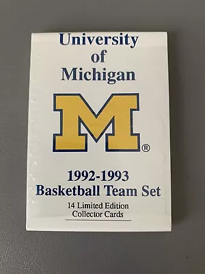 1992 Michigan Wolverines 14 Card Sealed Set Howard  Webber Jalen Rose Fab Five • $15.92