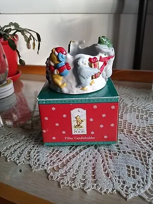 Midwest Of Cannon Falls Disney’s Winnie The Pooh Pillar Candle Holder Christmas • $24.99