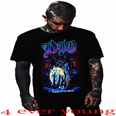 Dio Ronnie James Master Of The Moon Hard Rock Men's Sizes Black T Shirts • $15.29