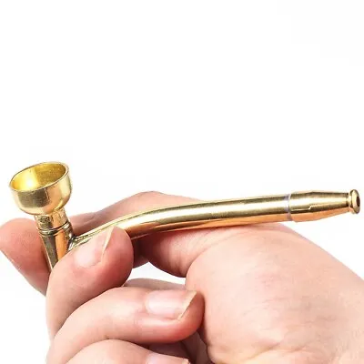 1pcs Metal Brass Pipe Portable Small Pipe Household Cigarette Tobacco Smoking • $9.98