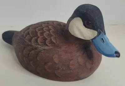 Vintage Joe Revello Pintail Ruddy Duck Hand Painted Duck Decoy Decorative EX • $70