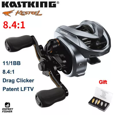 KastKing Kestrel Baitcasting Fishing Reel 11/1BB 8.4:1 BFS Freshwater Reel • £152.38