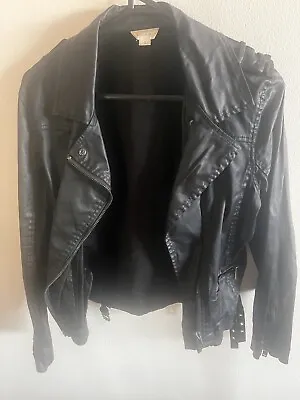 Witchery Black Leather Jacket Authentic Soft Leather Size 8 • $42.87
