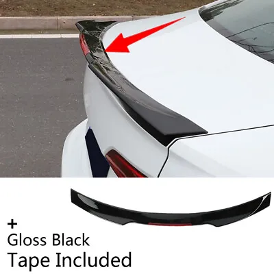 $69.99 • Buy Fit For VW Jetta MK7 Rear Trunk Lip Spoiler Wing Black Red Reflective Strip