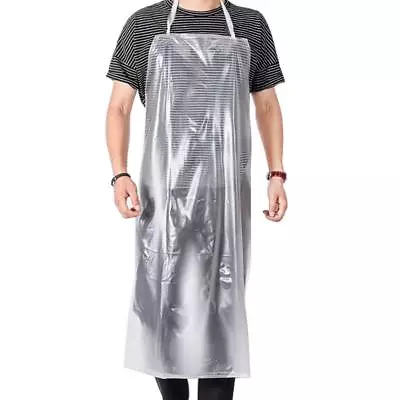 Unisex 47 X28  Heavy Duty Clear PVC Transparent Waterproof Dish Washing Aprons • $5.39