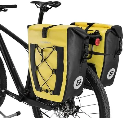ROCKBROS Bike Pannier Waterproof 27L Large Capacity Bicycle Rear Rack Bag 2 Pcs • $89.99