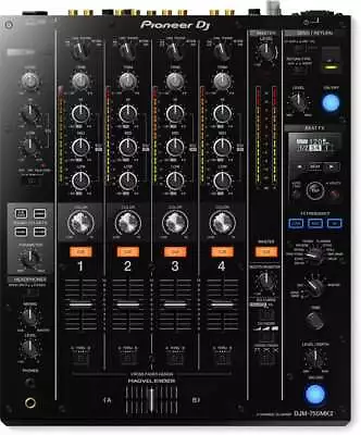 Pioneer DJM-750mk2 DJ MIxer 4 Channel W/ FX And Rekordbox DVS License • $2425