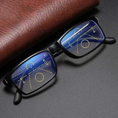 Multifocal Varifocal Lens Progressive Reading Glasses PC Frame +1.0 To +3.5 • £5.12