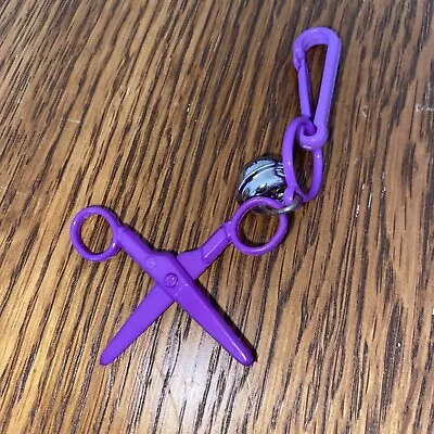 Vintage 1980s Plastic Bell Charm Purple Scissors Charm For 80s Necklace • $24.99