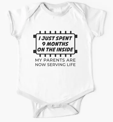 I Spent 9 Months Inside Babysuit | Baby Vest | Gift One Piece | Customizable  • £12.95