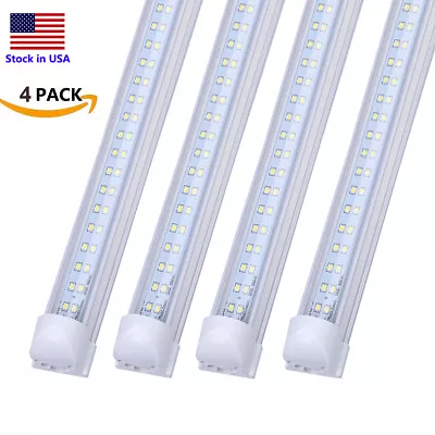 4P 8FT LED Shop Light Fixture 6000K Linkable Tube Light T8 Integrated LED Bulb • $75.59