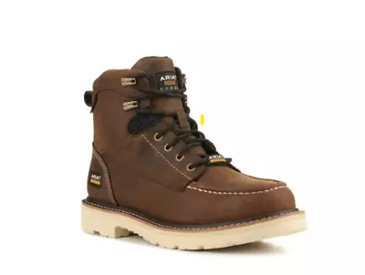 Men's Distressed Brown Round Soft Moc Toe ​Waterproof Boots-5 Day Delivery • $108