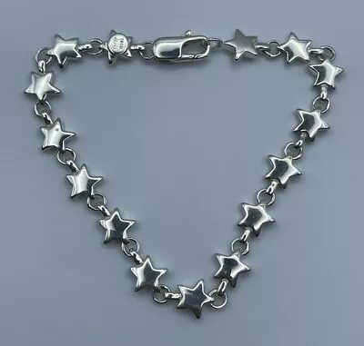 Authentic Tiffany & Co. 925 Sterling Silver Star Link Bracelet • $147.65