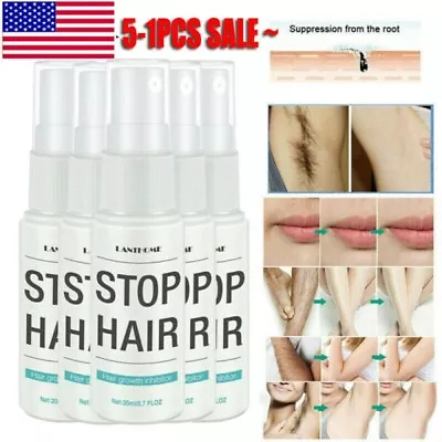 $9.35 • Buy 1-5~ Permanent Hair Removal Spray Serum Painless Fast Stop Hair Growth Inhibitor