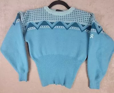Vintage Demetre Ski Sweater Pure Virgin Wool Made In USA Womens Size Medium • $24.55