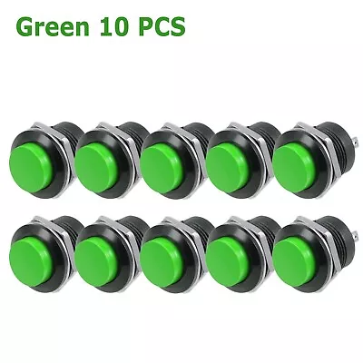 10 PCS 16mm Push Button Switch Non-Lock Momentary Open Round 2 Pins Metal • $6.95