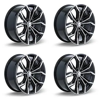 NEW Set Of 4 Wheels 16in Black Machined Fits Audi Volkswagen OEM Level Ri 082417 • $473.96