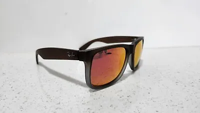 $119.99 • Buy Genuine Mens  Ray Ban Rb 4165 Justin Matte Orange Mirrored Polarised  Sunglasses