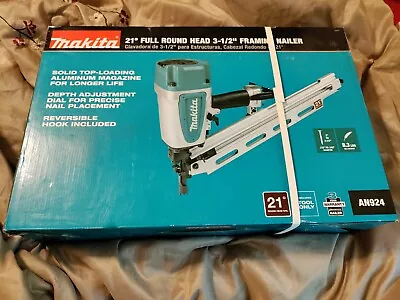 Brand NEW IN BOX MAKITA 21° AN924 3-1/2  Pneumatic AIR Framing Nail Gun  NAILER • $129.99