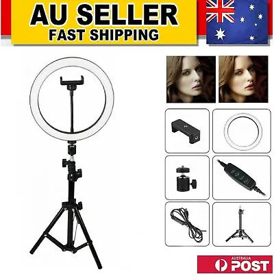 $34.89 • Buy LED Ring Light Dimmable Tripod Diffuser Desk Stand For Youtube Selfie Live Video
