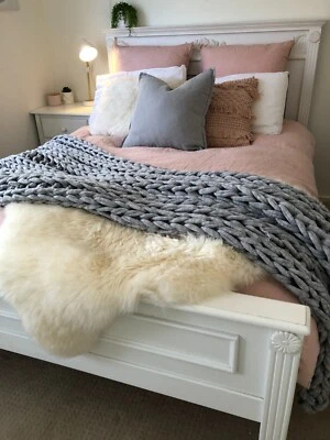 $200 • Buy Double Size Bed Frame Solid White Timber