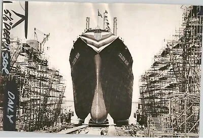 CALIFORNIA STEAM SHIP 'Golden Bear' Epic Launch VINTAGE 1963 Press Photo • $35