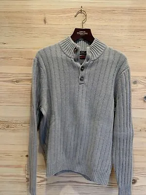 Brooks Brothers 346 XL Thick Chunky  4 Ply Cashmere Sweater Gray • $75