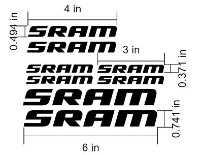 Custom SRAM Decal Set. Custom Colors. MTB Road Bike Frame Helmet Stickers • $9.50