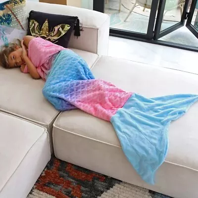 Catalonia Classy Mermaid Tail Blanket Soft Warm Plush Fleece Sleeping Bag New  • £12