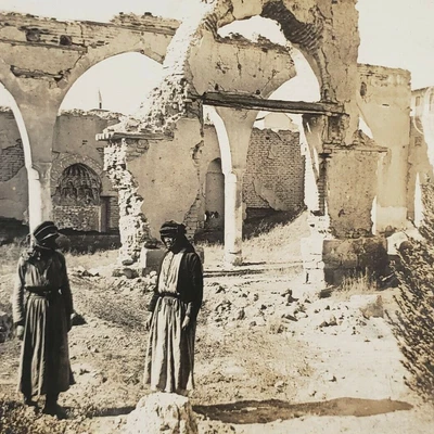 $40.95 • Buy Damascus Syria Ruins Naaman House Leper Road Men Photo Keystone Stereoview L151