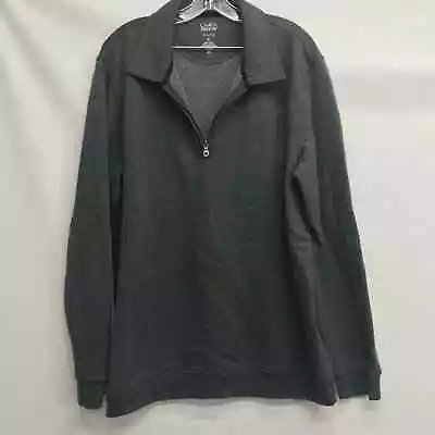 Mens Croft & Barrow Gray Half Zip Fleece Sweatshirt Size XL • $10